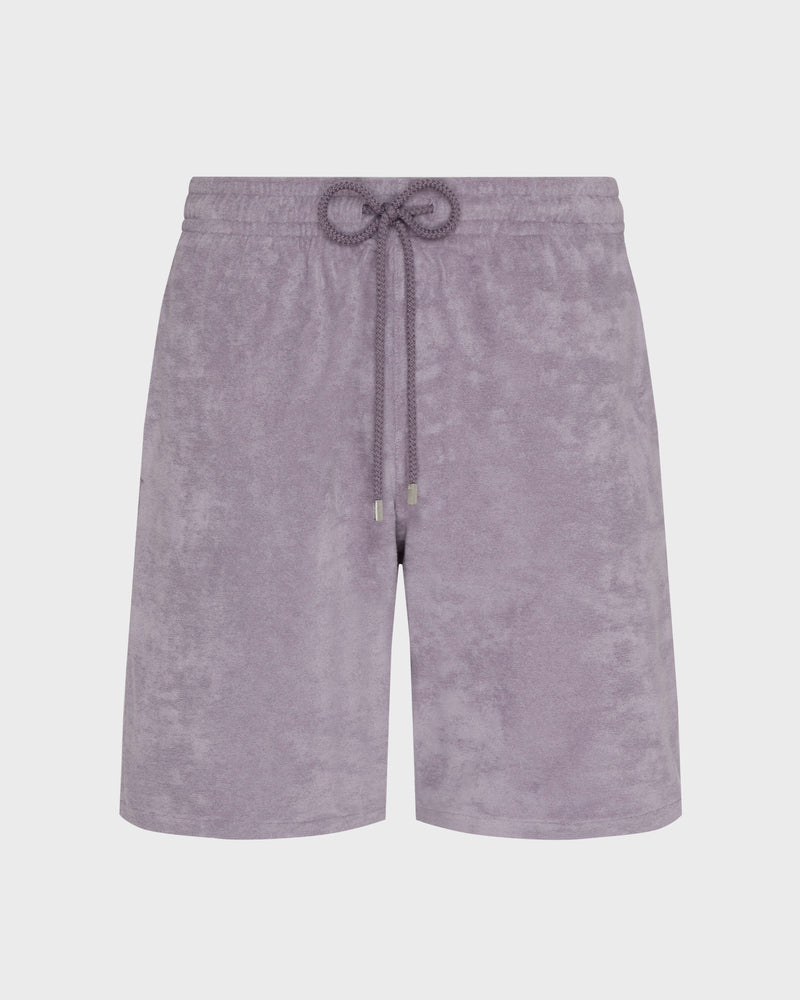 Men Terry Bermuda Shorts Solid Ouragan