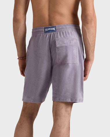 Men Terry Bermuda Shorts Solid Ouragan