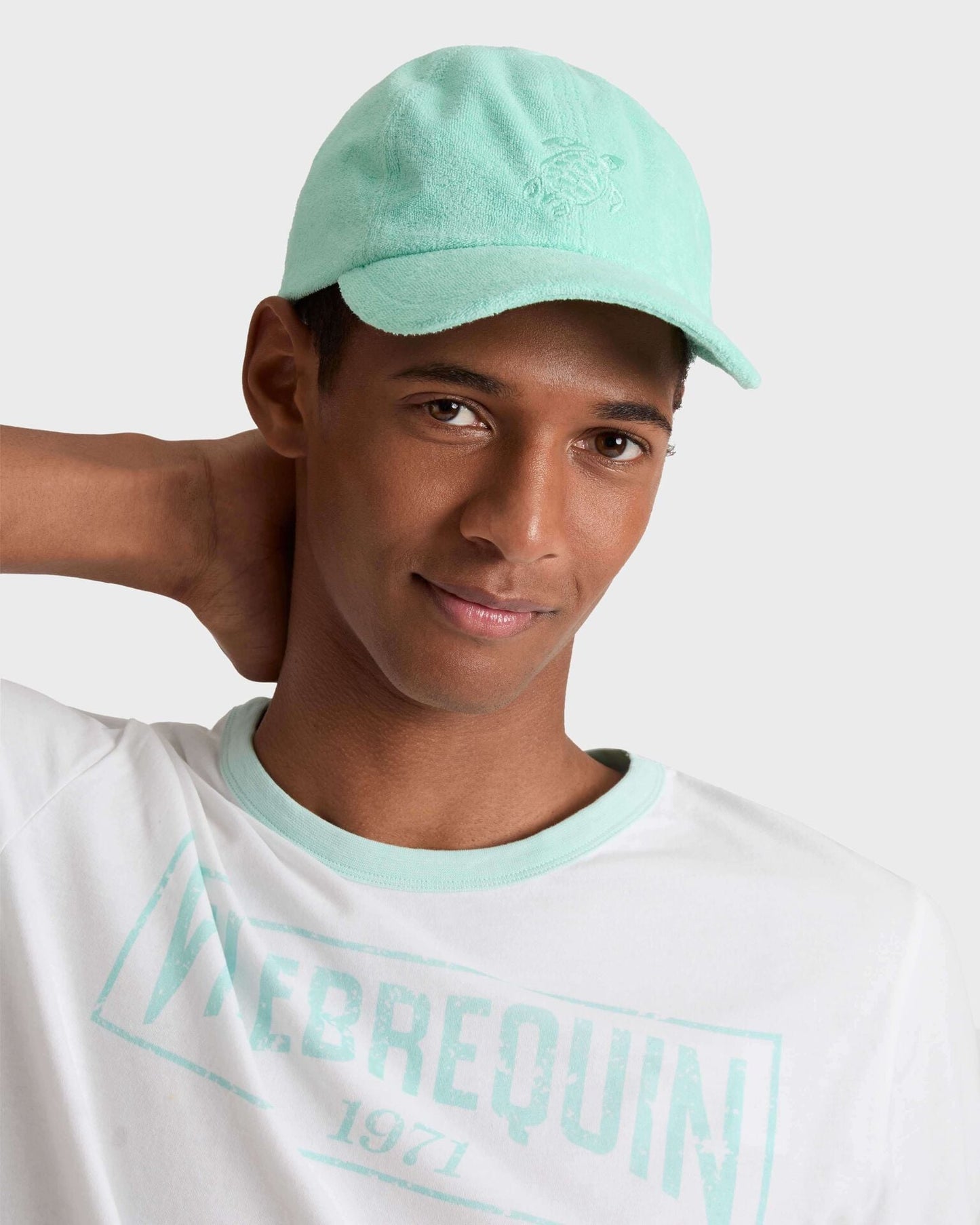 Load image into Gallery viewer, Men Terry Cap Solid Caribbean
