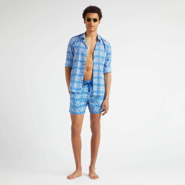 Men Ultra-Light and packable Swim Shorts Tribal Turtles