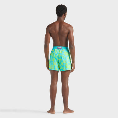 Men Ultra-light and packable Flocked Swim Shorts Tropical Turtle