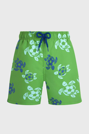 Boys Swim Shorts Soccer Turtles Laser