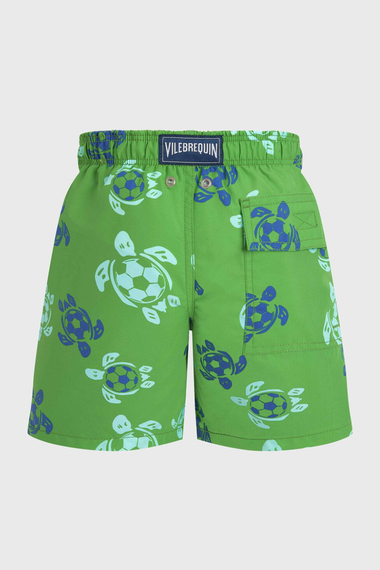 Boys Swim Shorts Soccer Turtles Laser
