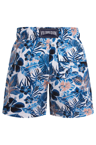 Boys Stretch Swim Shorts Island Flowers
