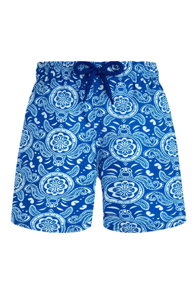 Boys Ultra-Light and Packable Swim Shorts Tribal Turtles