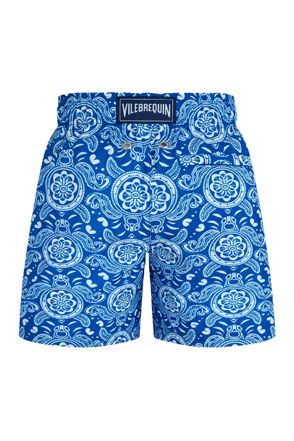 Load image into Gallery viewer, Boys Ultra-Light and Packable Swim Shorts Tribal Turtles

