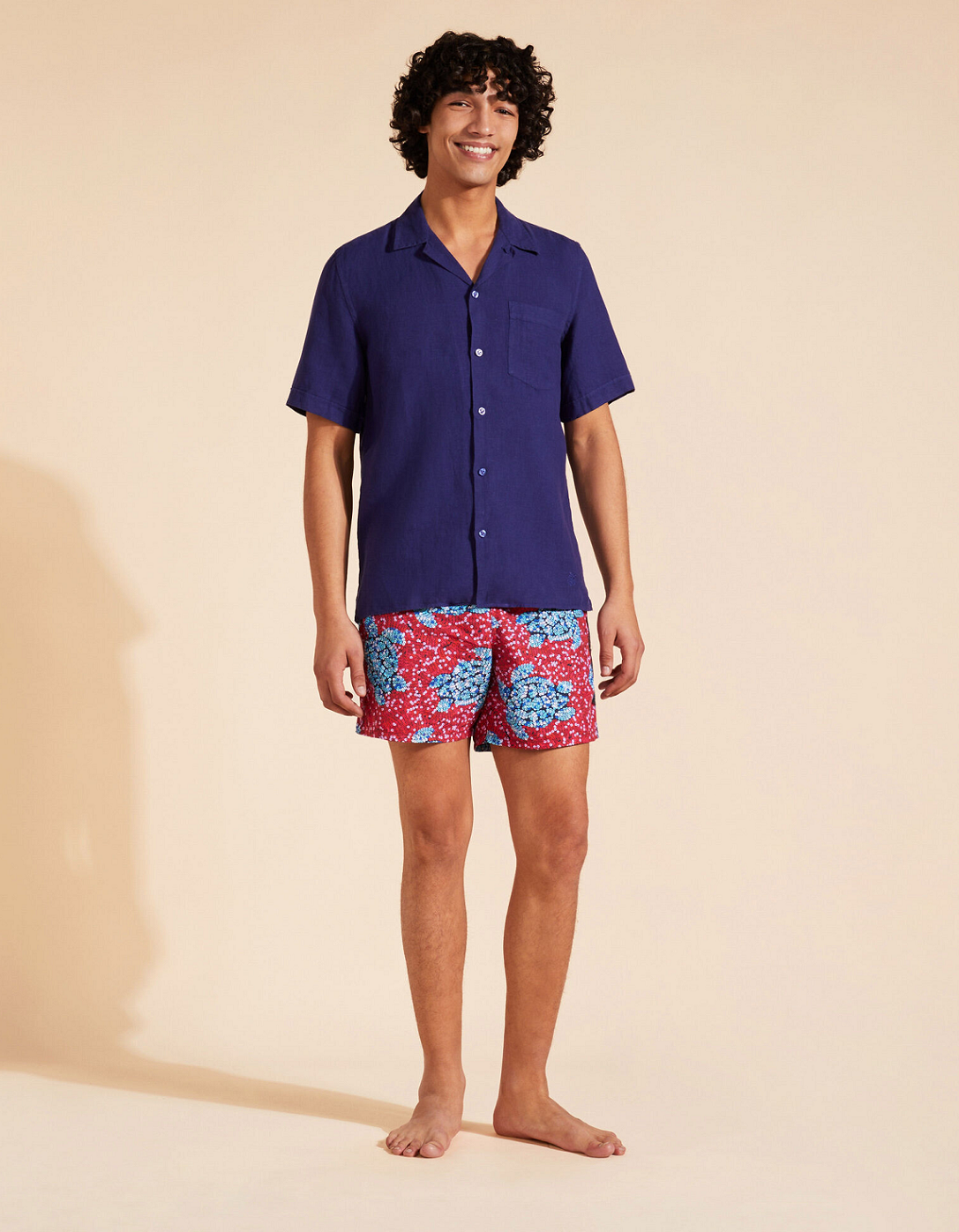 Load image into Gallery viewer, Charli Linen Short Sleeve Shirt Midnight Blue - Shirt
