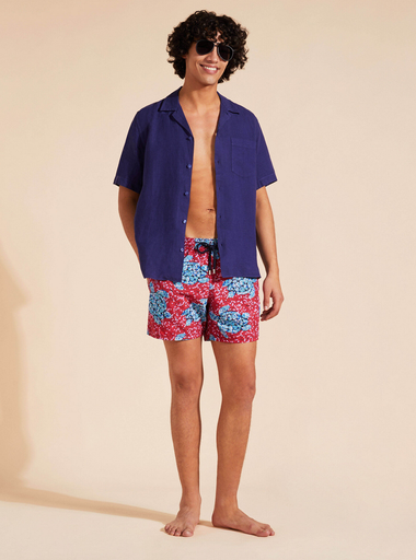 Charli Linen Short Sleeve Shirt Midnight Blue - Shirt