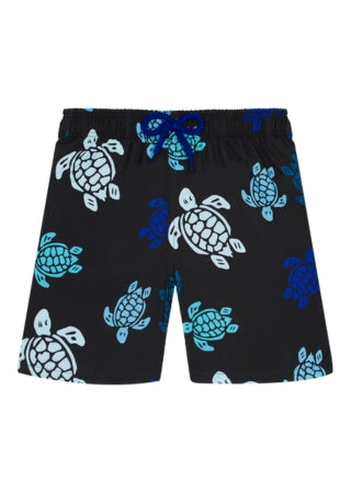Boys Ultra-light and Packable Swim Shorts Tortues Multicolores