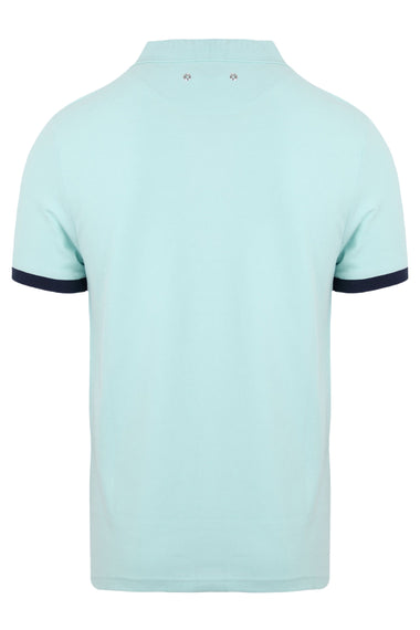Men Organic Cotton Pique Polo Shirt Pacific