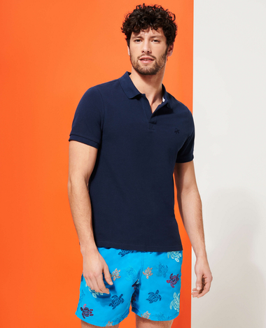 Palatin Polo Shirt Solid Navy Blue - Polo Shirt