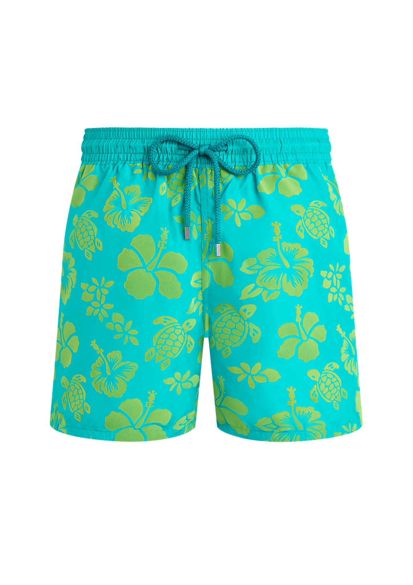 Load image into Gallery viewer, Men Ultra-light and packable Flocked Swim Shorts Tropical Turtle
