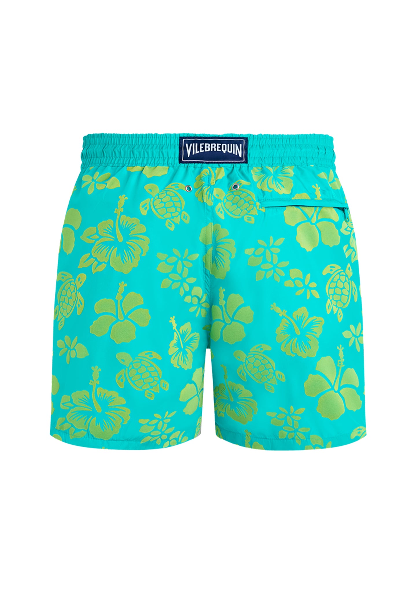 Load image into Gallery viewer, Men Ultra-light and packable Flocked Swim Shorts Tropical Turtle
