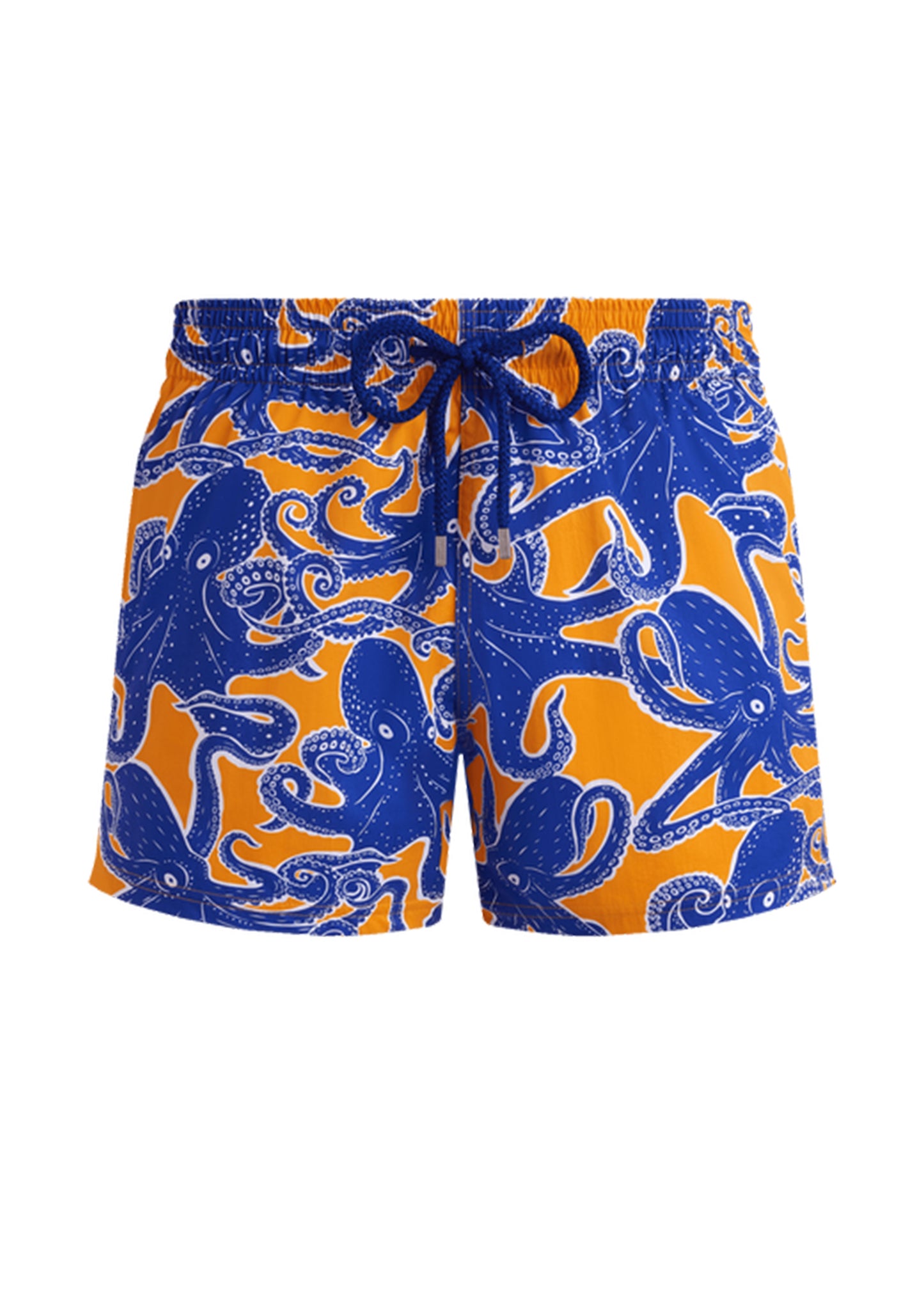 Load image into Gallery viewer, Men Stretch Short Swim Shorts Poulpes Mango/Orange
