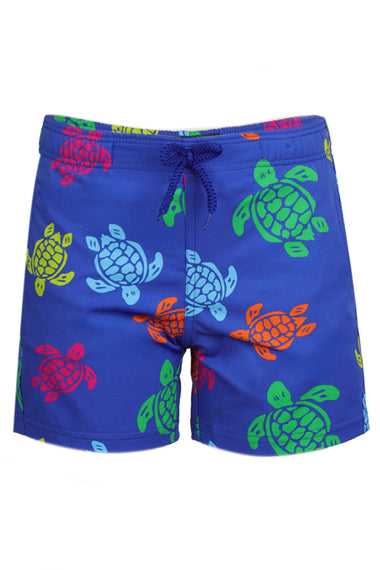 Men Stretch Short Swim Shorts Tortues Multicolores