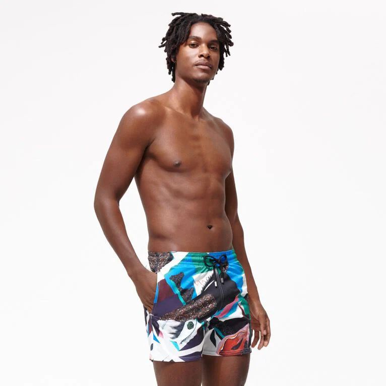 Load image into Gallery viewer, Men Stretch Swim Shorts Multicolored - Men’s Swim Shorts
