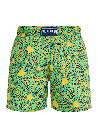 Men Stretch Swim Short Outsinades Green/Yellow