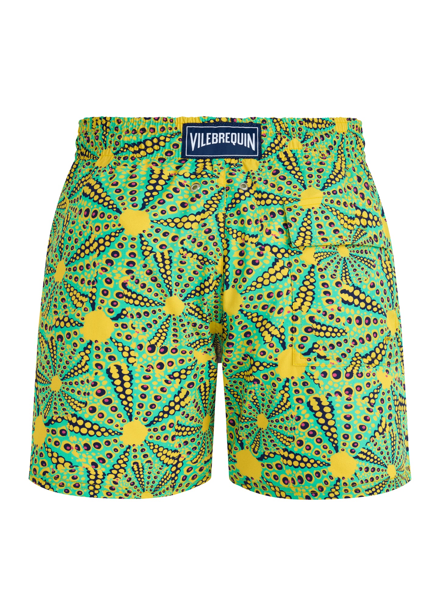Load image into Gallery viewer, Men Stretch Swim Short Outsinades Green/Yellow

