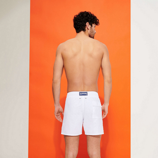 Load image into Gallery viewer, Moorea Swim Short Solid White - Men’s Swim Shorts
