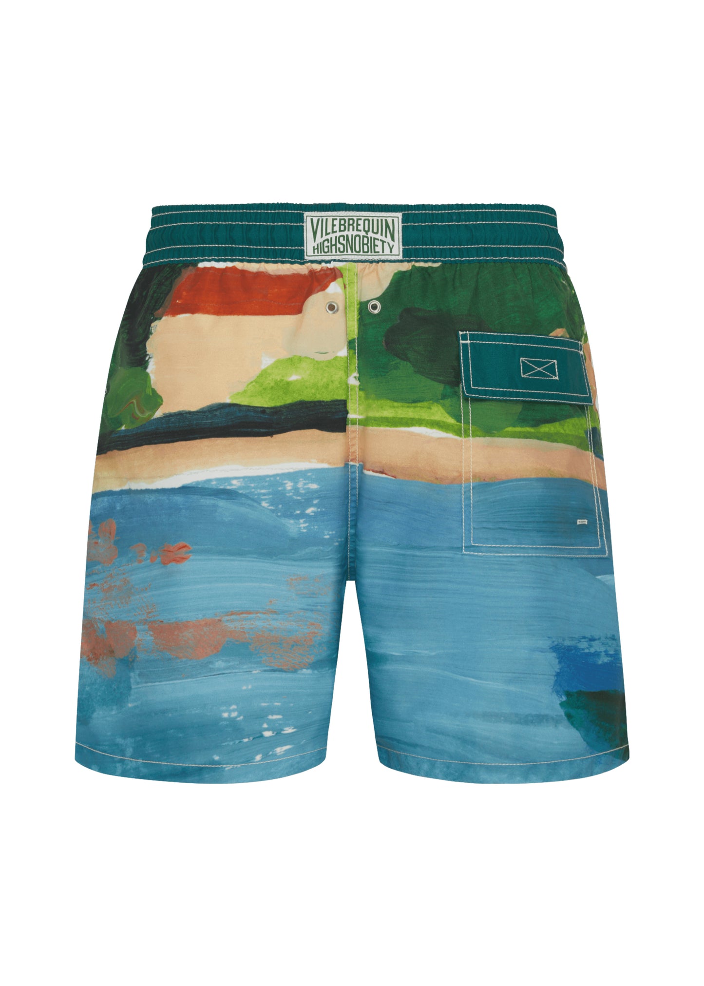 Load image into Gallery viewer, Men Swim Shorts Highsnobeity Chambray Blue - Men’s Swim Shorts
