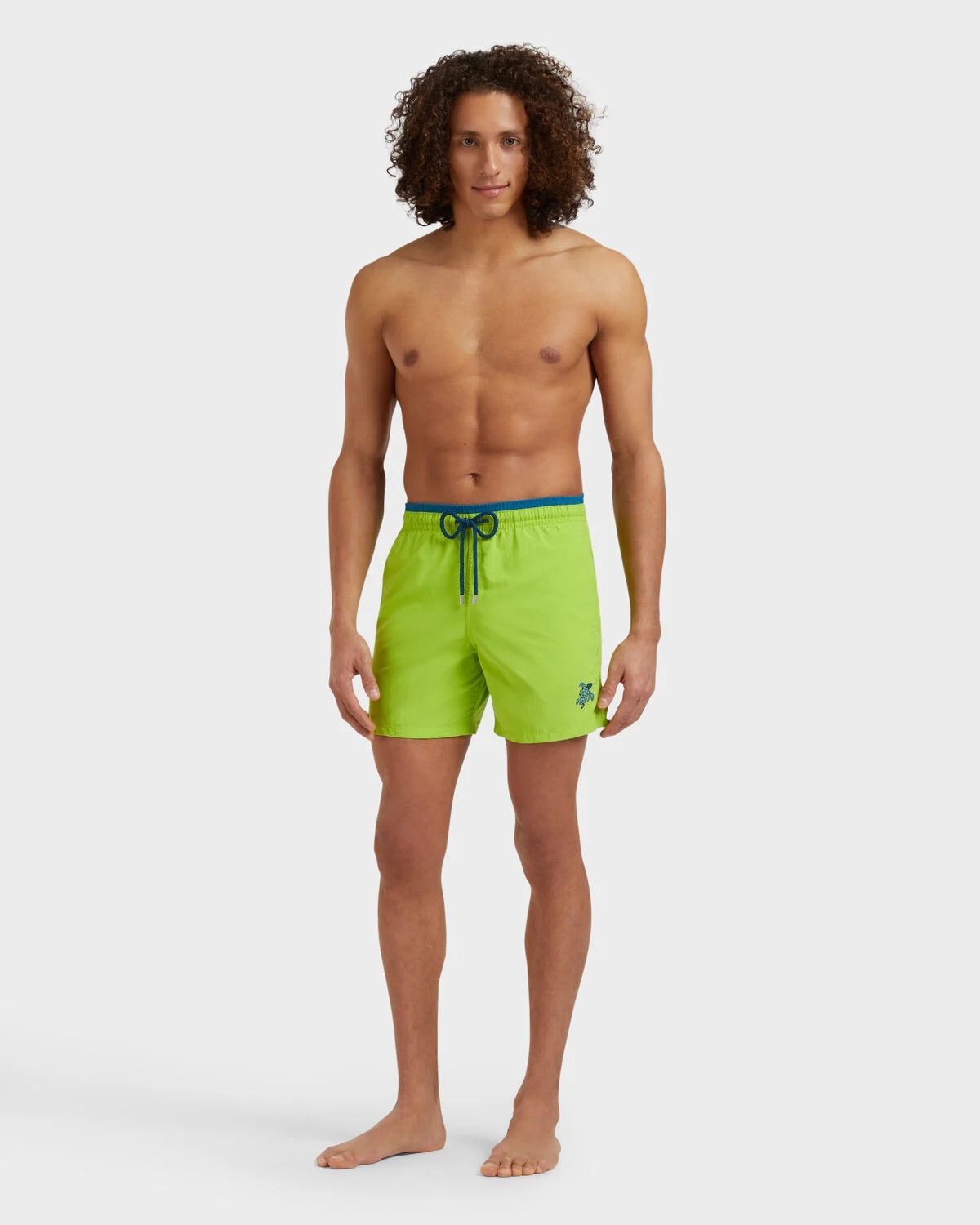 Men Swim Shorts Lime