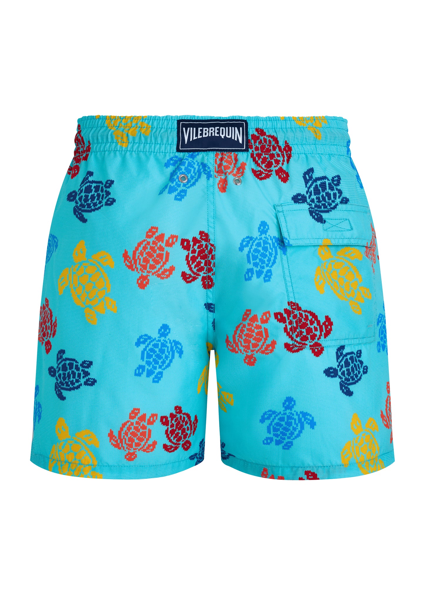 Load image into Gallery viewer, Men Swim Shorts Ronde Des Tortues Tricolor Aqua
