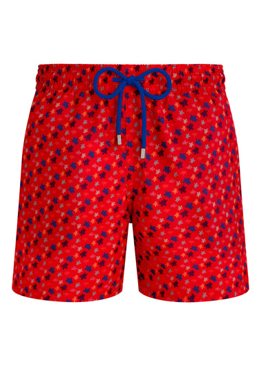 Men Swim Shorts Ultra-Light and Packable Ronde Des Tortues Red