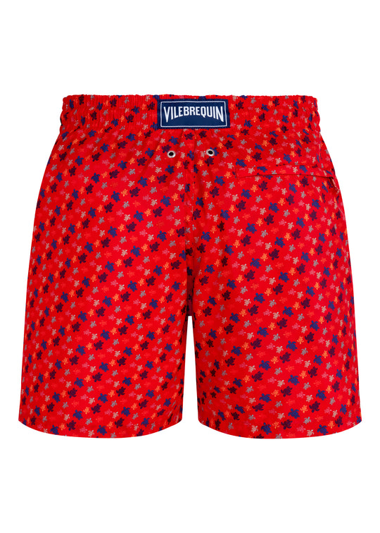 Men Swim Shorts Ultra-Light and Packable Ronde Des Tortues Red
