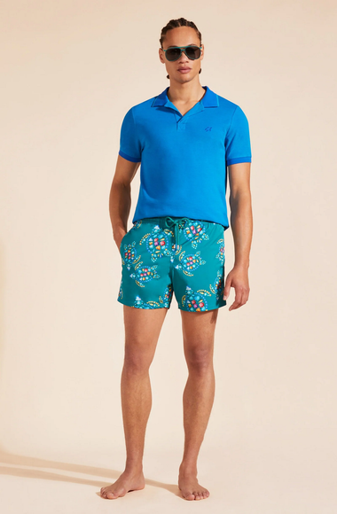 Men Swim Shorts Vendome Turtle Fanfare Green - Men’s Swim Shorts