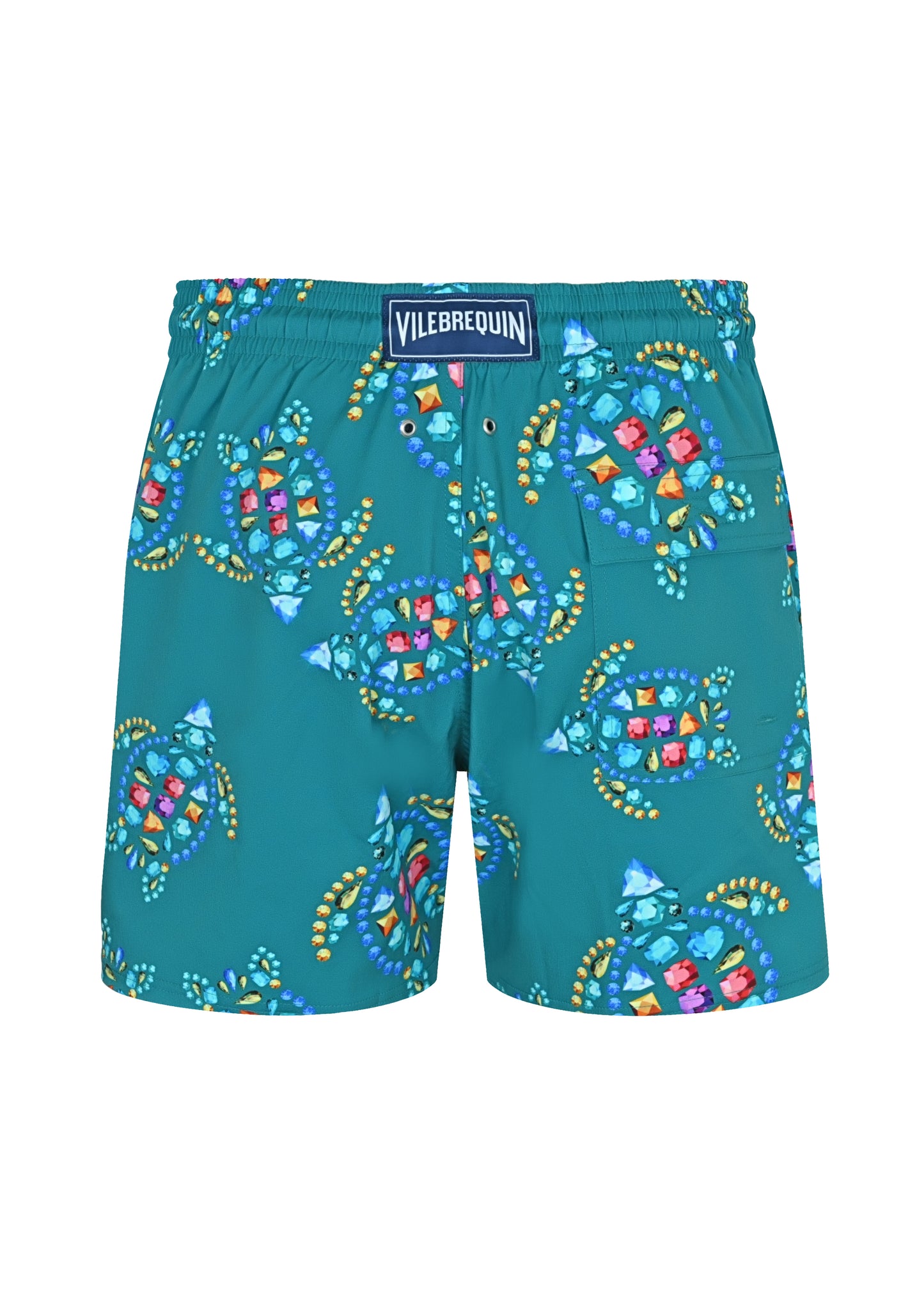 Load image into Gallery viewer, Men Swim Shorts Vendome Turtle Fanfare Green - Men’s Swim Shorts
