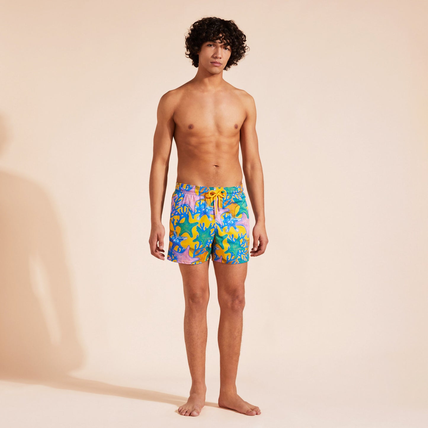 Load image into Gallery viewer, Moorise Men Swim Shorts Multicolored Glowed Star - Men’s Swim Shorts
