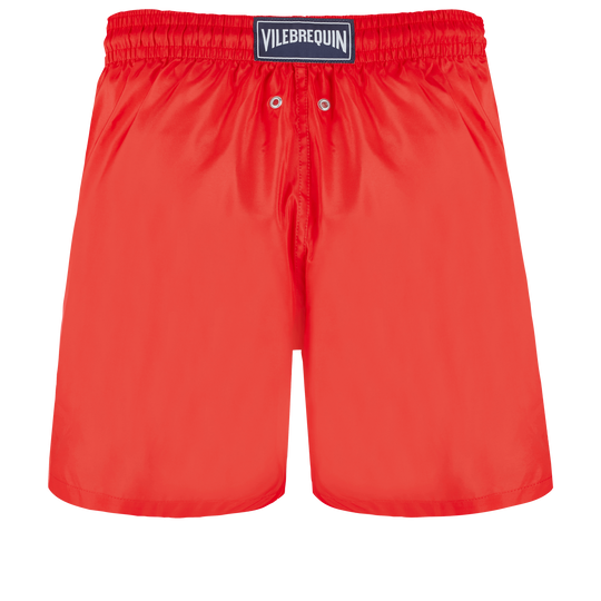 Men Swim Shorts Ultra-Light and Packable Solid Poppy Red - Men’s Swim Shorts
