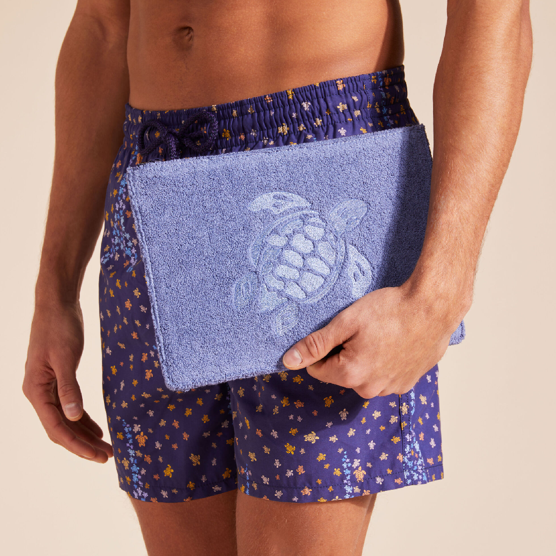 Load image into Gallery viewer, Terry Beach Pouch Navy - ONE SIZE - Pouch
