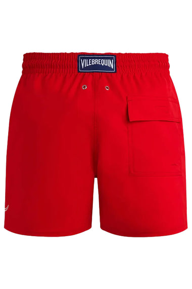 Men Stretch Swim Short Placed Pouple