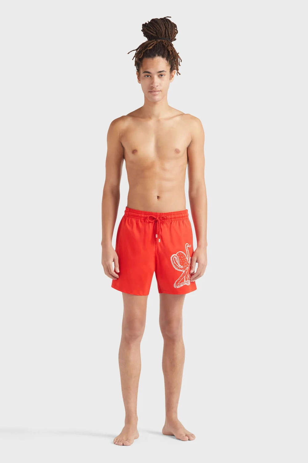 Load image into Gallery viewer, Men Stretch Swim Short Placed Pouple
