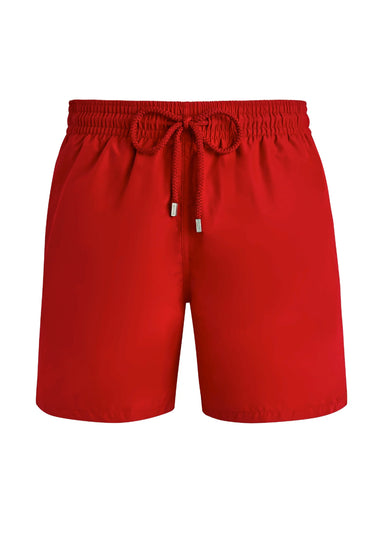 Men Ultra-Light and packable Swim Shorts Solid Rouge