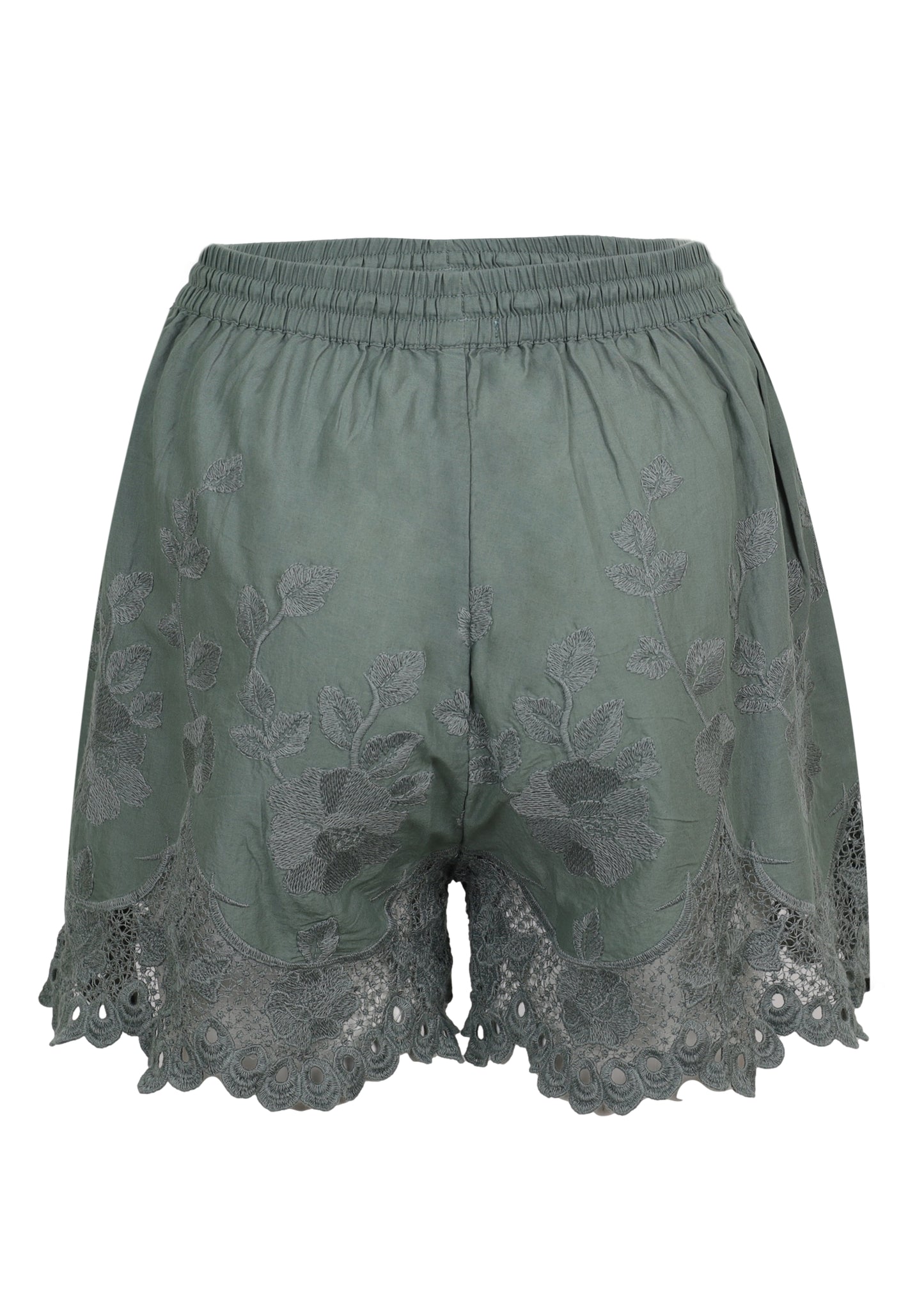 Load image into Gallery viewer, Floral Broderie Short Sea Green
