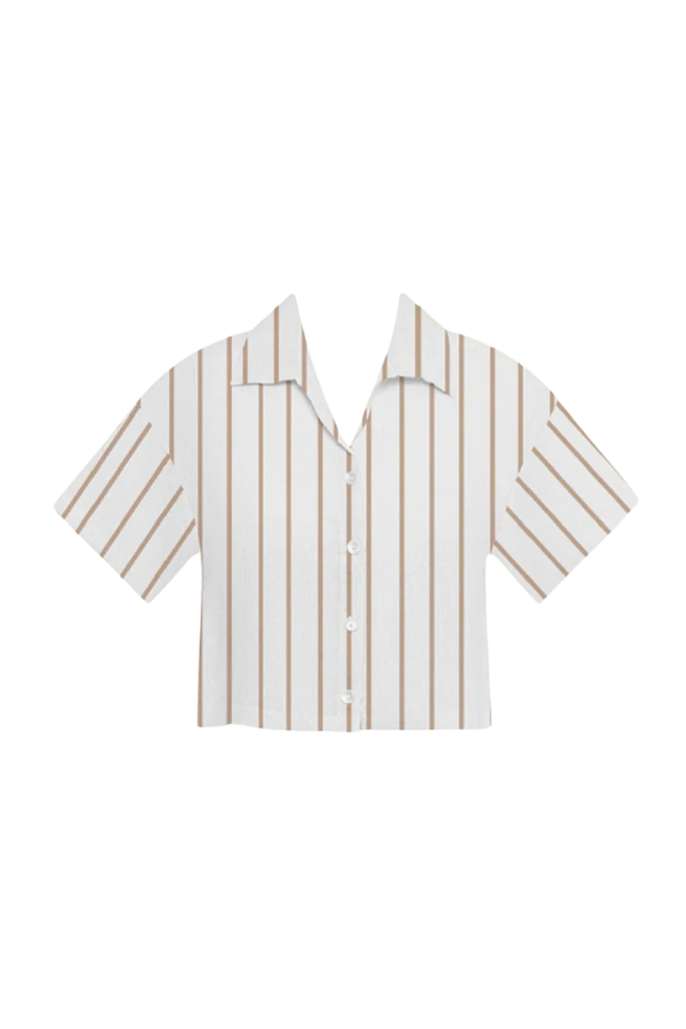 Load image into Gallery viewer, Hana Cropped Shirt Tan
