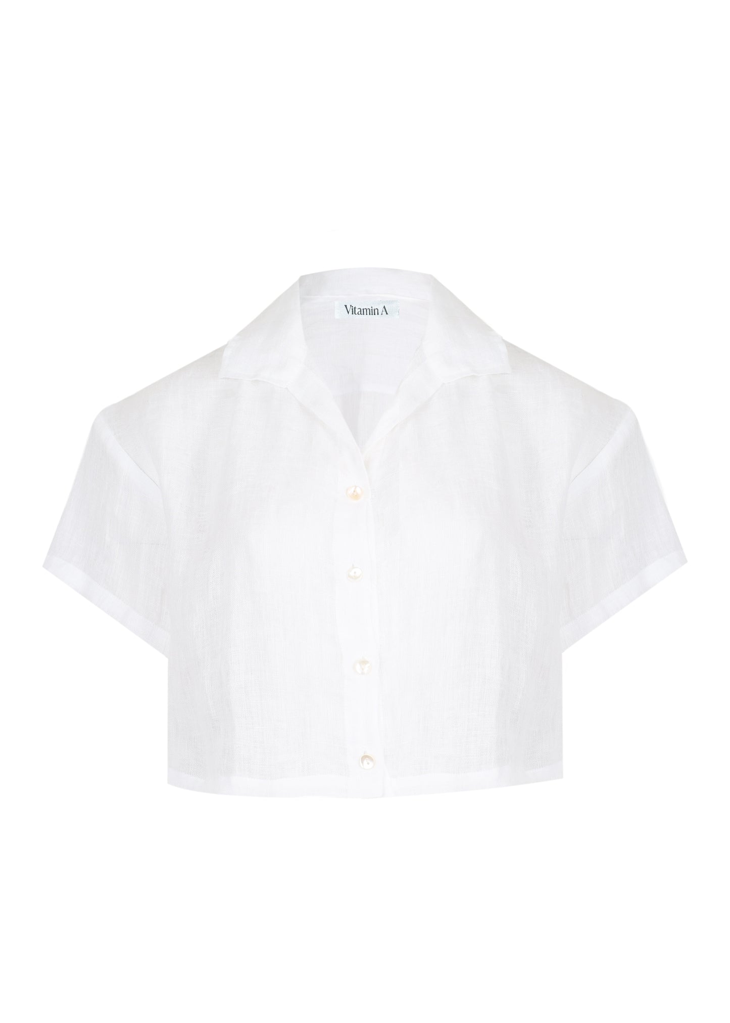 Load image into Gallery viewer, Hana Cropped Shirt White
