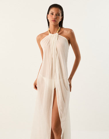 Cloe Long Cover Up Off White