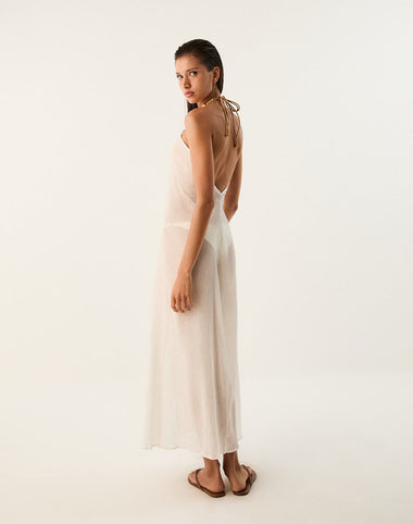 Cloe Long Cover Up Off White