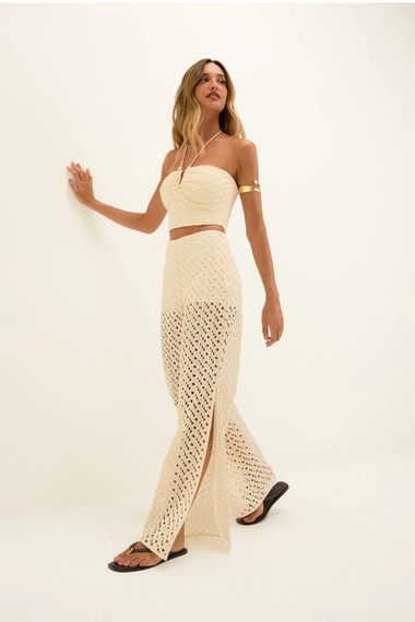 Eyelet Melinda Cropped Top Glitz