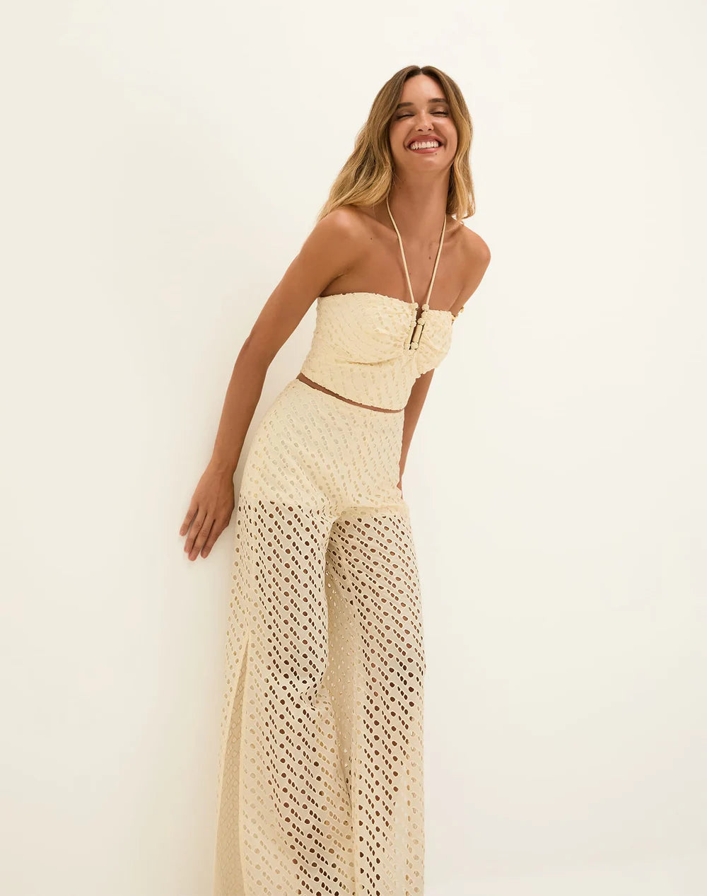 Load image into Gallery viewer, Eyelet Venice Pants Glitz
