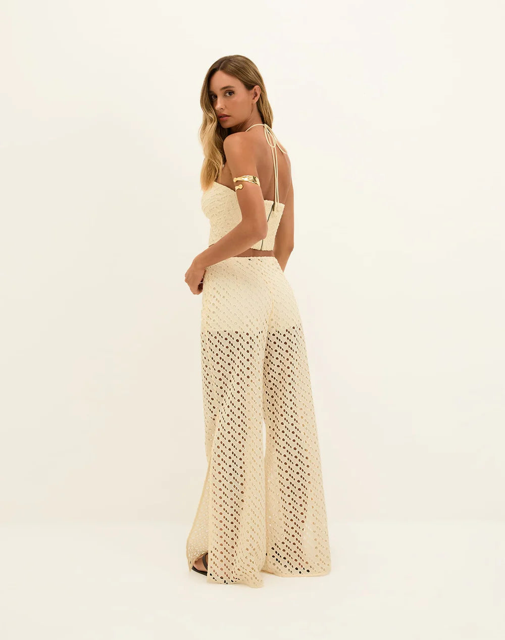 Load image into Gallery viewer, Eyelet Venice Pants Glitz

