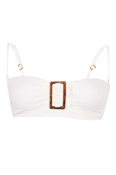 Firenze Sade Bandeau Top White
