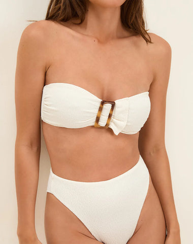 Firenze Sade Bandeau Top White
