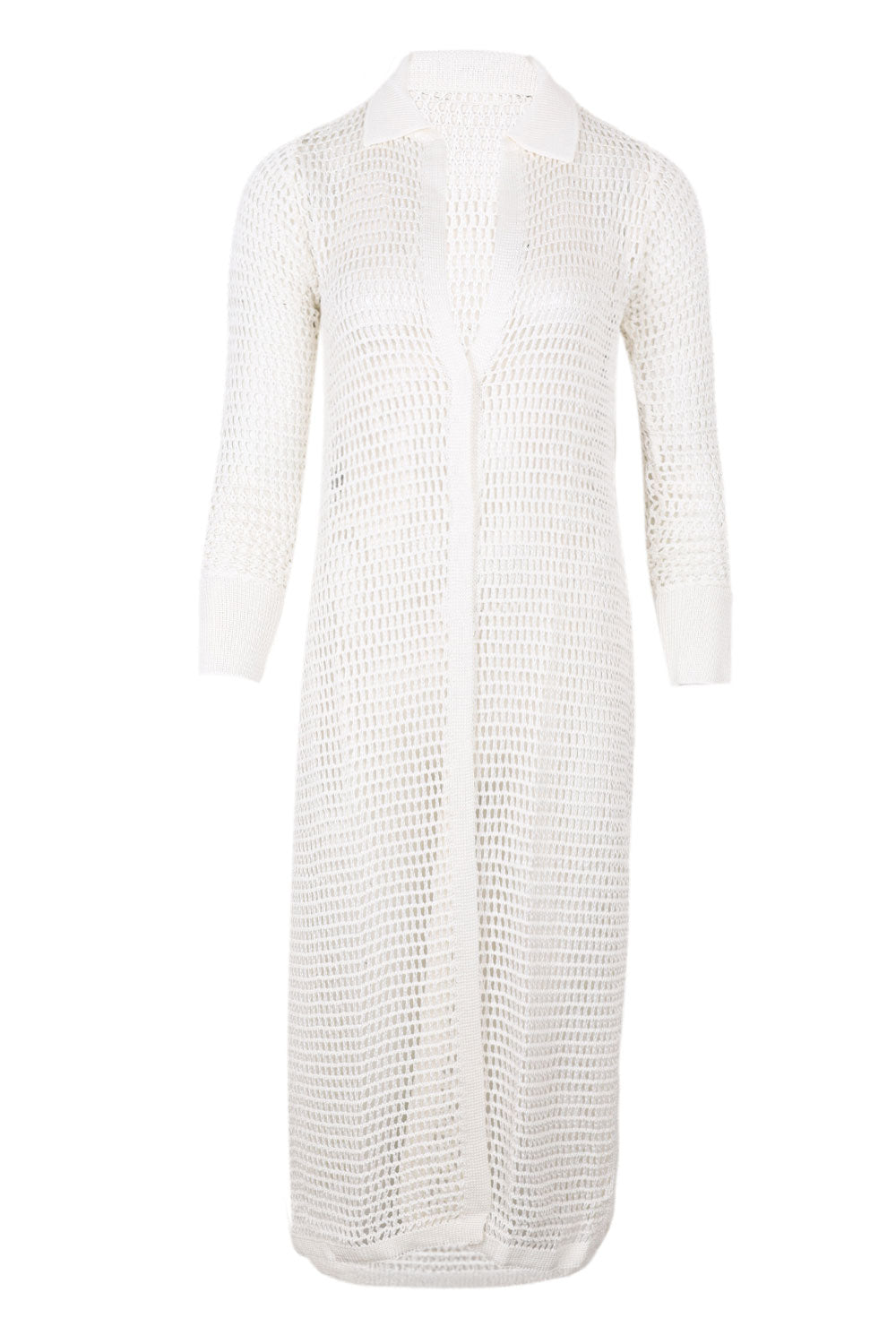Load image into Gallery viewer, Knit Jenne Chemise Cover Up White
