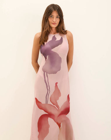 Twist Long Cover Up Floral