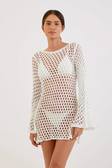 Belle Short Cover Up Off White