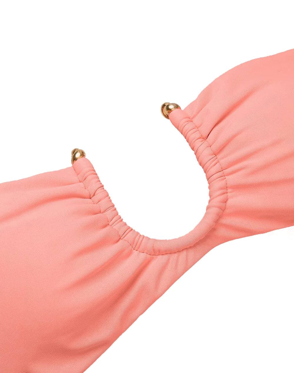 Load image into Gallery viewer, Solid Cora Bandeau Top Peach - Bikini Top
